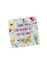 thank you for helping us tie the knot earrings