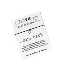 love you to the moon and back bracelet