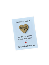 wooden heart hug token