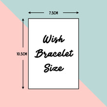 wish bracelets card size