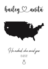 engagement location print
