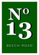 house number and name print