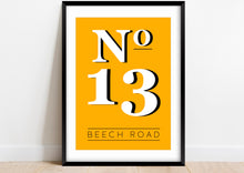 personalised house number print