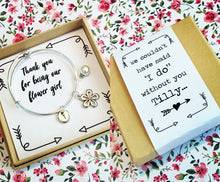 personalised flower girl bracelet