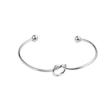 silver knot bangle