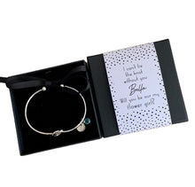 silver bridesmaid knot bangle