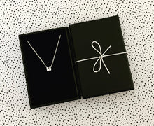 silver letter necklace