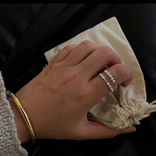 silver bead ring