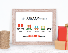 framed christmas print