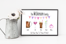 Family drinks print