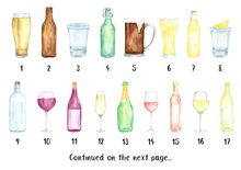 Drinks options for personalised drinks print