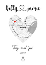 engagement map print