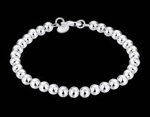 6mm silver bead bracelet