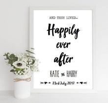 happily ever after wedding print