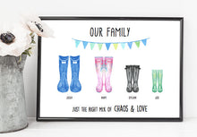 family wellies print