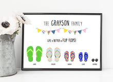 framed flip flop print