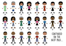 Personalised Family Stick People Print
