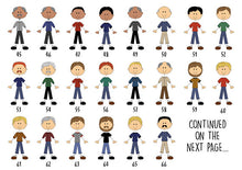 Personalised Family Stick People Print
