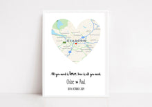 anniversary map print