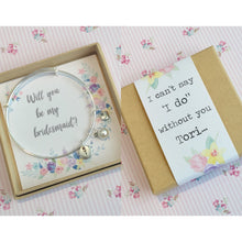 bridesmaid bracelet with charms