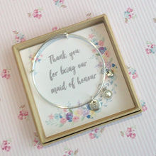 maid of honour charm bracelet