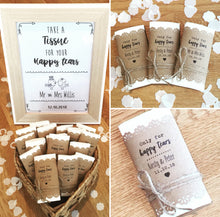 Happy tissues wedding tissues