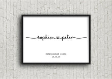 personalised valentines print
