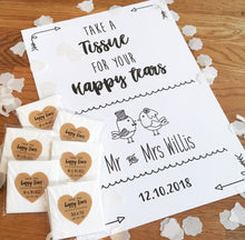 happy tears wedding tissues