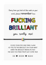 Brilliant wish bracelet. Encouragement gift. Gift for passing exams. 