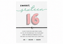 sweet 16 wish string bracelet