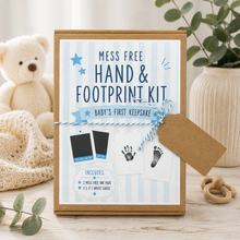 Baby boy mess free hand and footprint kit