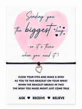 Sending you the biggest hug wish bracelet. Send someone a hug in the post. 