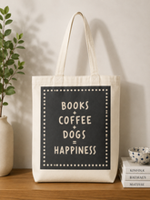 BOOKS + COFFEE + DOGS = HAPPINESS