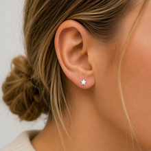 Sterling silver star stud earrings 
