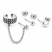 Silver Moon ear cuff set
