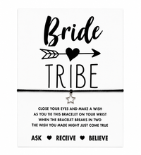 Bride tribe wish string bracelet. Bride tribe gifts. Hen party favours.