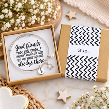 Good friends are like stars bangle. Personalised silver bangle for a special friend. Charm bangle 