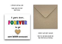 recycle anniversary card and kraft envelope