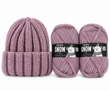 Knit your own beanie kit. Make your own beanie hat craft kit. Knitting for beginners gift. Easy knit bobble hat. 100% wool.