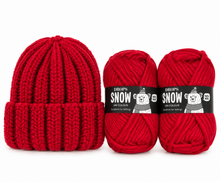 Knit your own beanie kit. Make your own beanie hat craft kit. Knitting for beginners gift. Easy knit bobble hat. 100% wool.