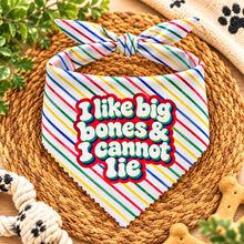I like big bones and I cannot lie striped dog bandana