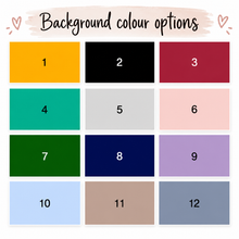 House number and road name print colour options 
