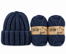 Knit your own beanie kit. Make your own beanie hat craft kit. Knitting for beginners gift. Easy knit bobble hat. 100% wool.