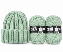 Knit your own beanie kit. Make your own beanie hat craft kit. Knitting for beginners gift. Easy knit bobble hat. 100% wool.