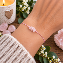 Rose quartz crystal bracelet 