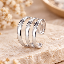 silver triple bar ear cuff