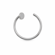 A minimalist titanium nose hoop. Simple 8mm Silver nose ring 