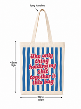 FUNNY SLOGAN TOTE BAG, LARGE SIZE, MADE FROM 100% COTTON