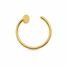 8mm titanium nose hoop. Small gold open nose ring. Slim gold nose ring 