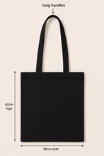 BLACK COTTON TOTE BAG LARGE SIZE